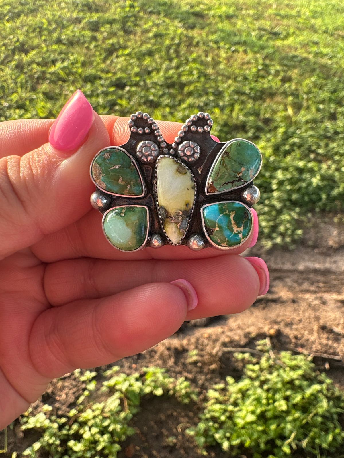 Sonoran Gold and Palomino Butterfly Ring