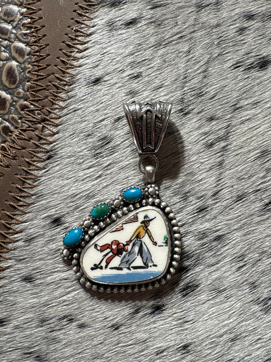 Cowboy pendant