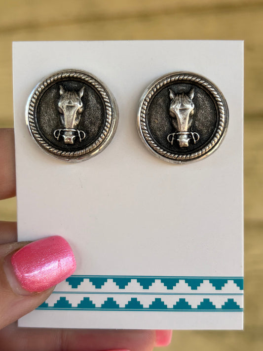 Horse Coin Earrings